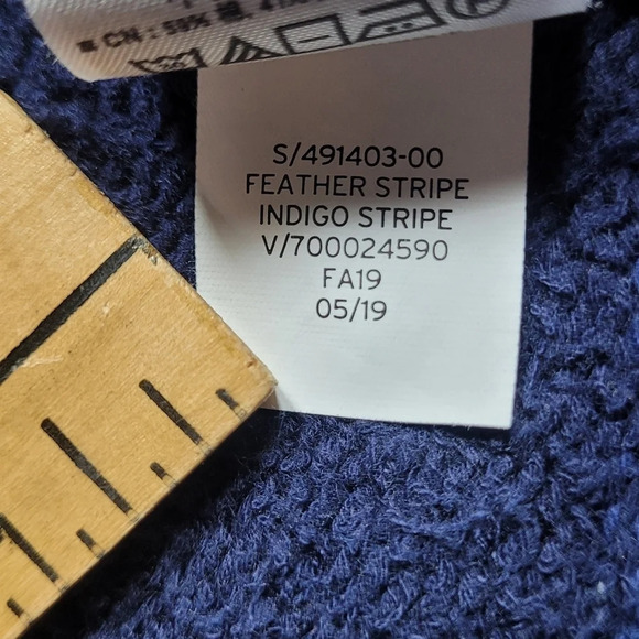 Gap Indigo Stripe Open Front Cardigan sz M - Picture 7 of 8